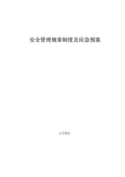 安全管理全新规章新版制度及应急全新预案.docx