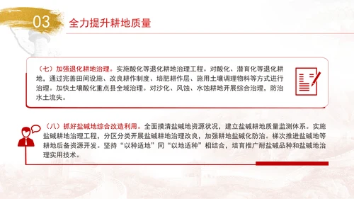 关于加强耕地保护提升耕地质量完善占补平衡的意见全文学习PPT课件
