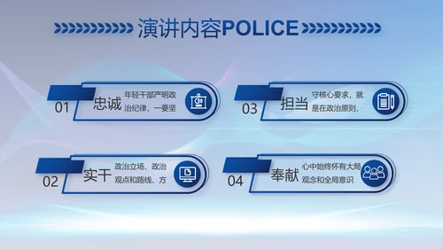 蓝色科技感公安信息化建设总结PPT