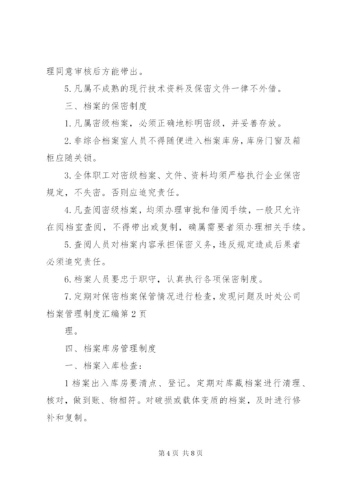 公司档案管理制度汇编.docx