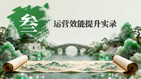 绿色中国风事业部工作总结PPT模板