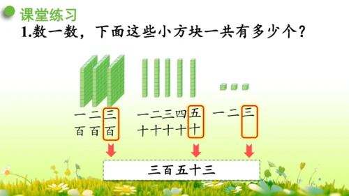 1.1000以内数的认识（课件）-二年级下册数学人教版(共4课时 109张PPT)