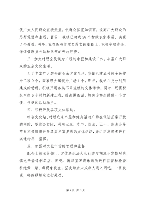 乡镇文化站年度工作计划.docx