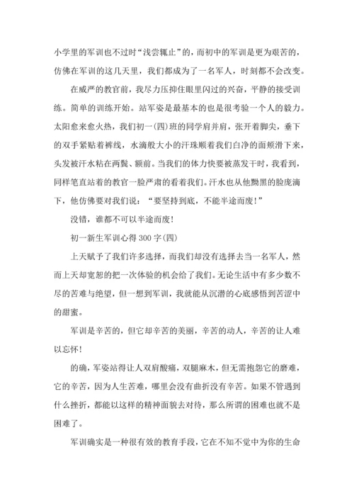初一新生军训心得300字,新生军训心得体会300字.docx