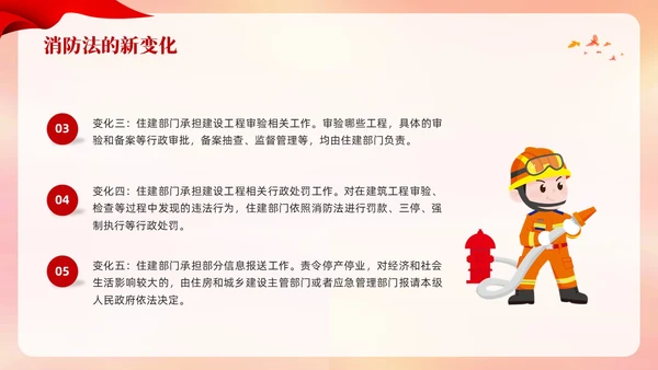 红色卡通遵守消防法规关爱生命安全PPT模板宣传PPT动态PPT全国消防日