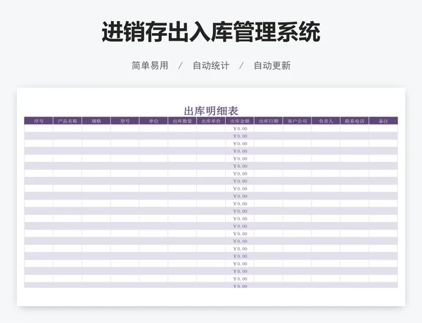 进销存出入库管理系统