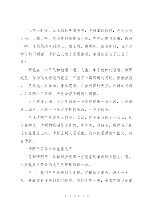 清明节习俗小学生作文7篇.docx