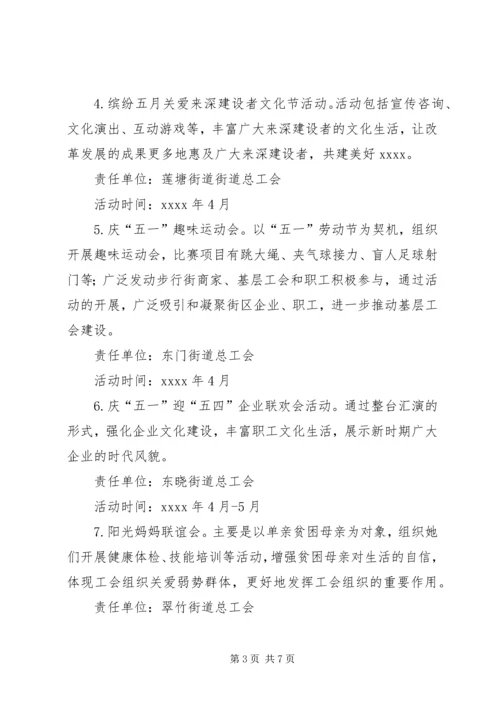 五一劳动节活动实施方案.docx