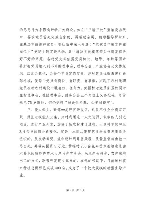 发挥主心骨作用推动新农村建设 (2).docx