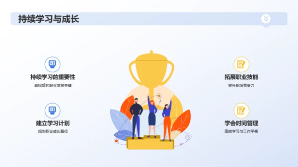 蓝色创意春季招聘求职指南PPT模板
