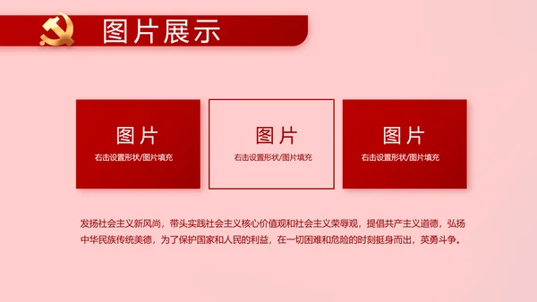 党支部党员大会工作总结PPT模板