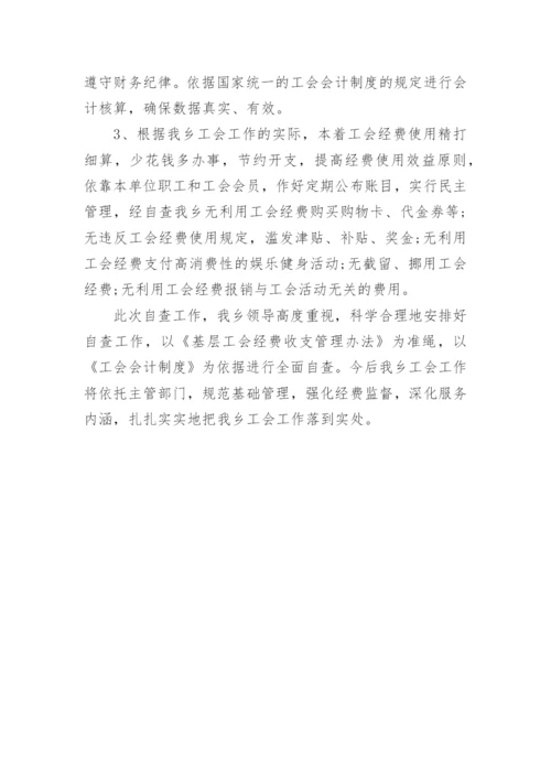 工会经费使用情况自查报告.docx