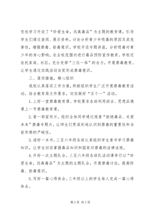 沙坝小学XX年XX年度禁毒教育计划 (2).docx