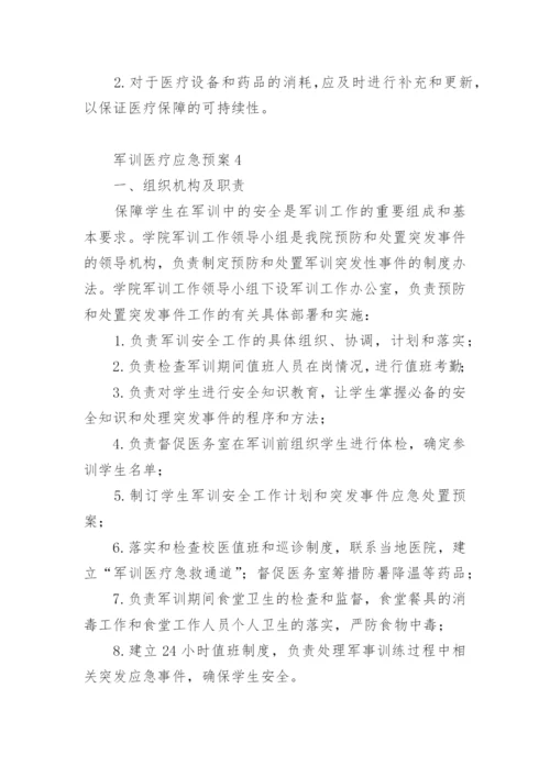 军训医疗应急预案.docx