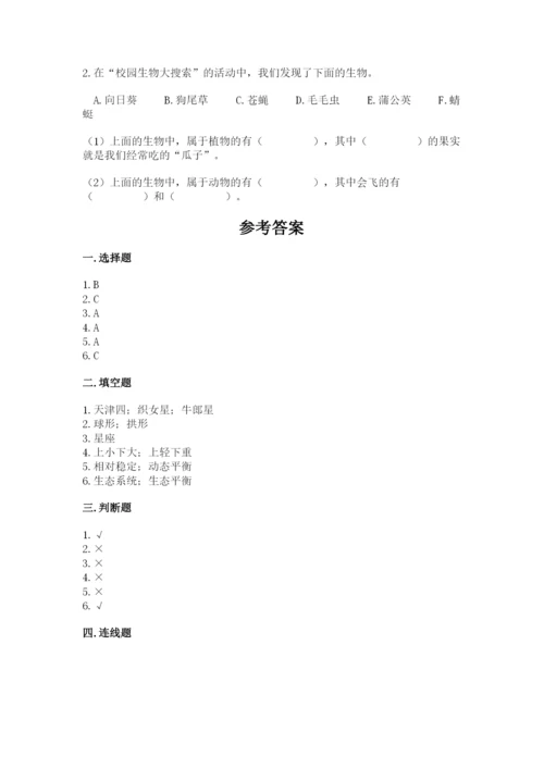 教科版六年级下册科学期末测试卷附下载答案.docx