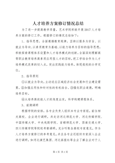 人才培养方案修订情况总结.docx