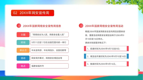 蓝色清新国家网络安全宣传周主题活动动态PPT国家网络安全宣传周网络安全宣传周