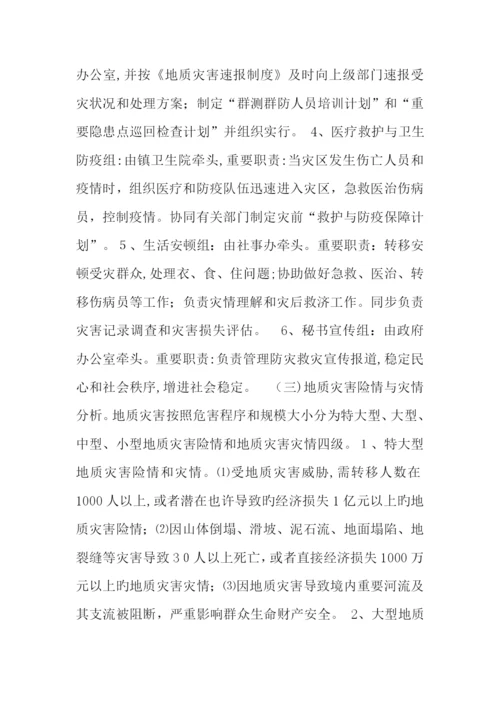 2023年乡镇年突发地质灾害应急预案.docx