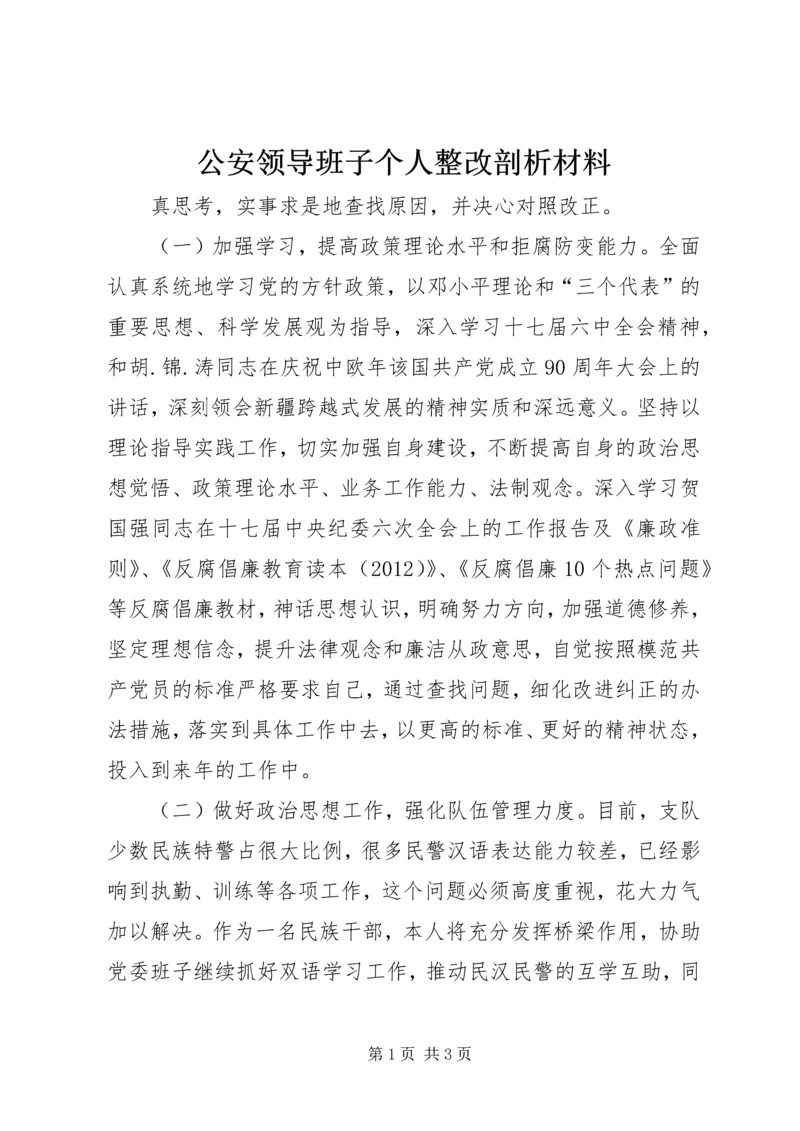 公安领导班子个人整改剖析材料 (2).docx