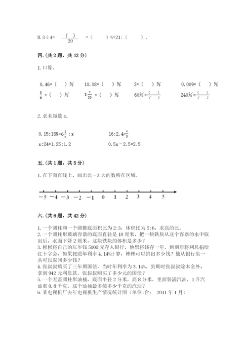 西师大版小升初数学模拟试卷附参考答案【黄金题型】.docx
