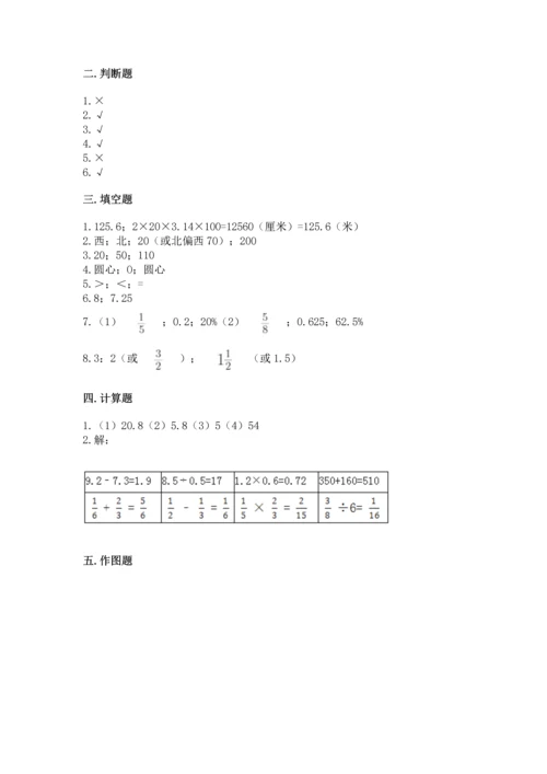 人教版六年级上册数学期末测试卷精品【全国通用】.docx