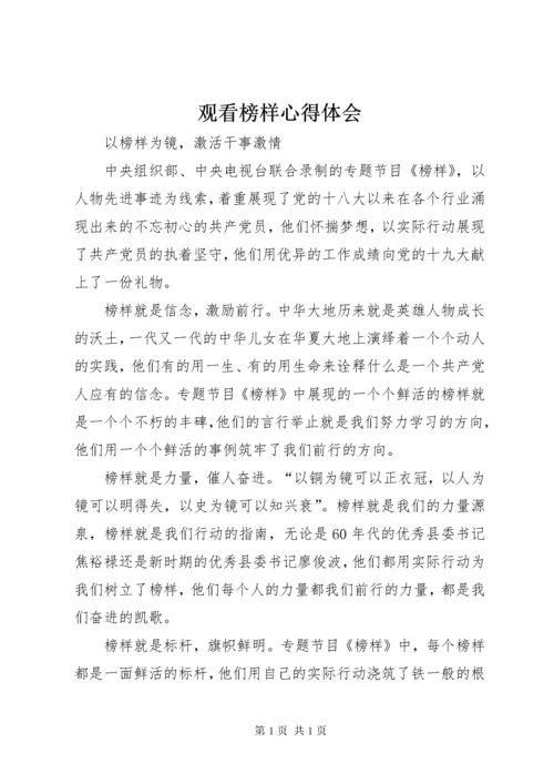 观看榜样心得体会 (3).docx