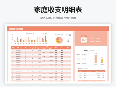 家庭收支明细表