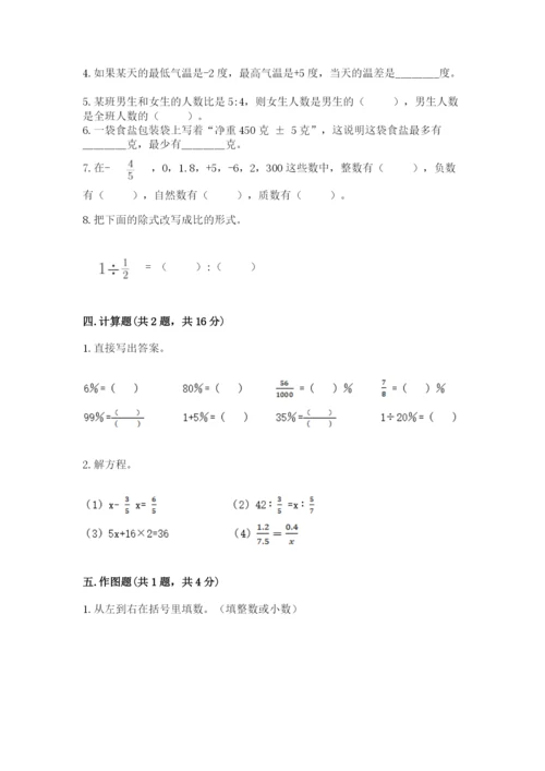 人教版六年级下册数学期末测试卷（名师系列）word版.docx