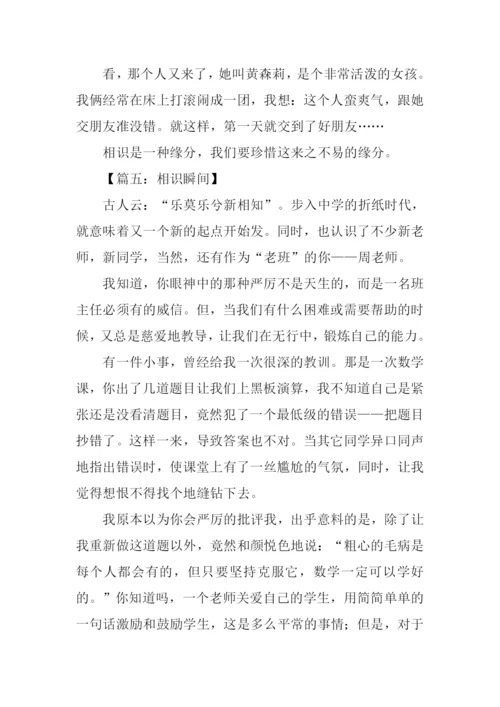 初一作文相识瞬间.docx