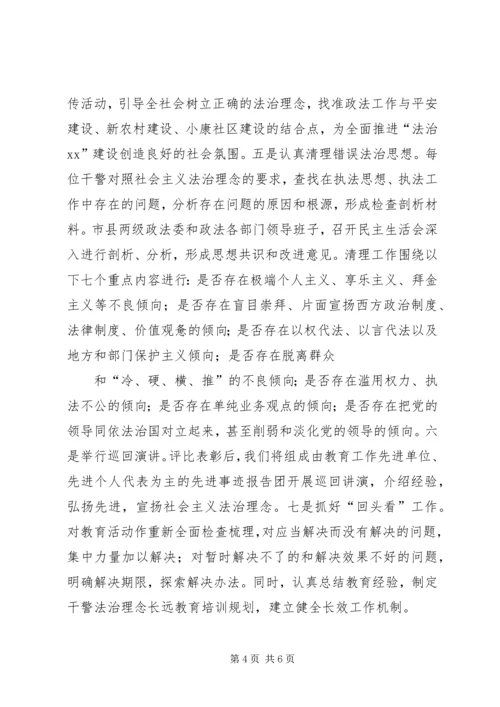 开展社会主义法治理念教育汇报材料 (2).docx