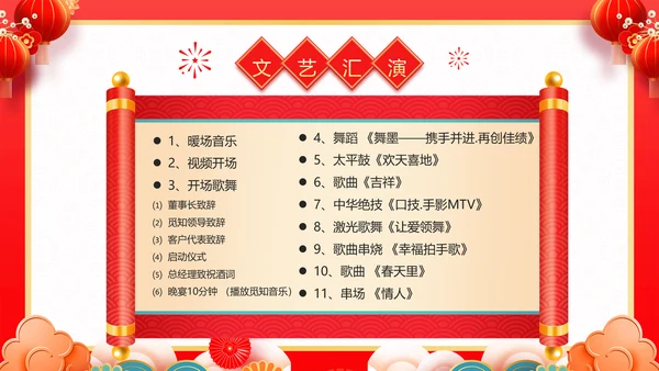 红色喜庆风团拜会新春团拜会PPT模板春节