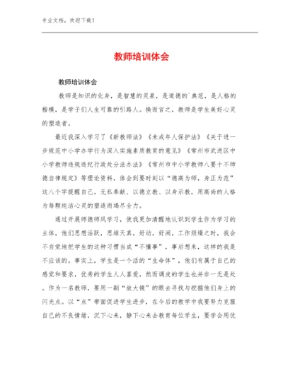 2024年教师培训体会例文11篇.docx