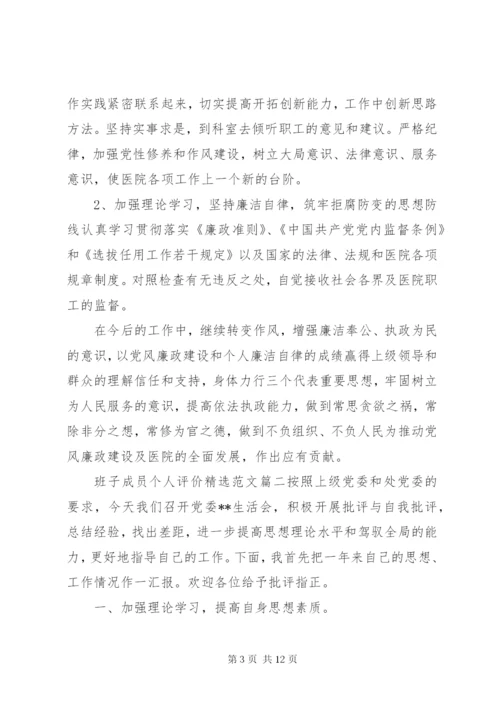 班子成员个人评价精选范文.docx