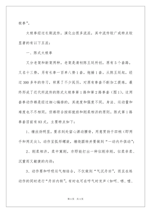 2022太极拳的起源和发展.docx