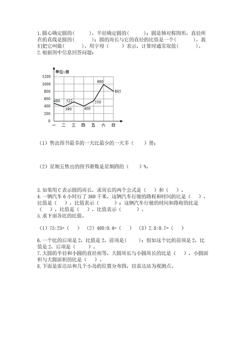 2022六年级上册数学《期末测试卷》含完整答案（典优）