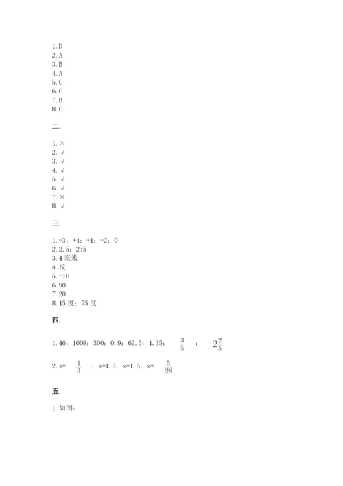 小学六年级下册数学摸底考试题及完整答案（全国通用）.docx