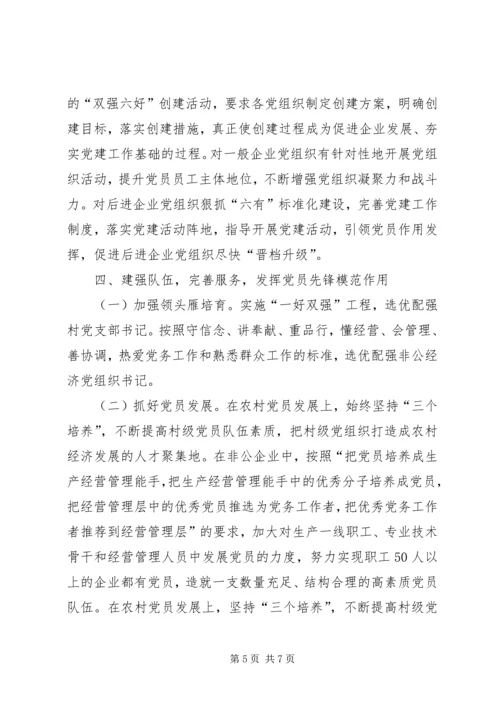 产业集聚区组织委员党建工作述职报告.docx