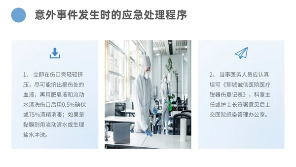 蓝色商务简约传染病的处理规范和上报流程主题PPT模板传染病预防