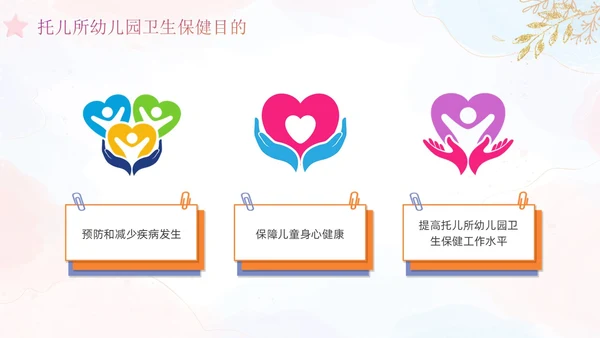 幼儿园卫生保健培训水彩粉色蓝色教师鎏金花卉
