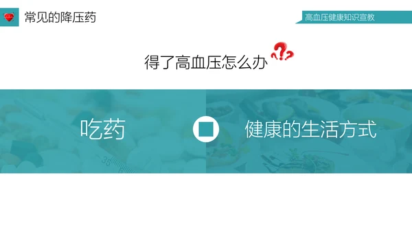 高血压健康知识宣教通用PPT模板