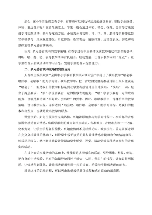 谈小学音乐歌唱教学中多元感官联动策略的构建