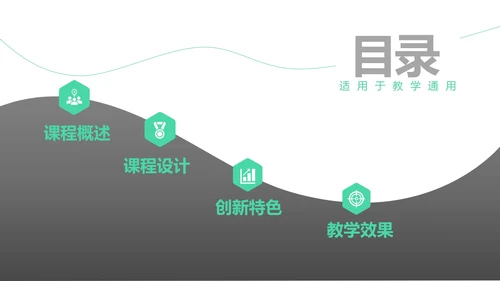 黑绿教学PPT模板