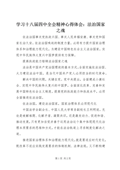 学习十八届四中全会精神心得体会：法治国家之魂.docx