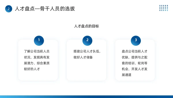 蓝色简约风全面人才培养计划PPT模板