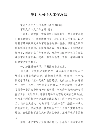 审计人员个人工作总结_5.docx