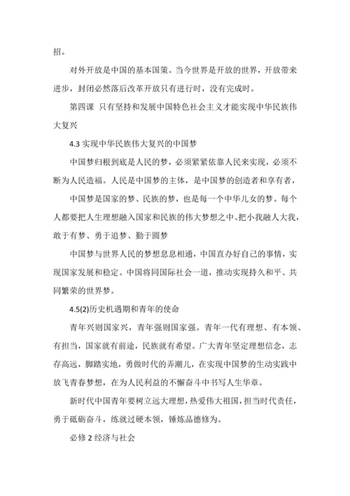 普通高中学业水平考试政治主观试题考前必背.docx