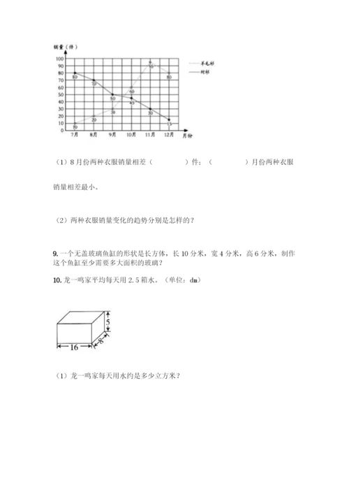 人教版五年级下册数学应用题专项练习及答案【全优】.docx