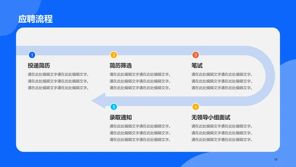 蓝色插画春季校园大型招聘PPT
