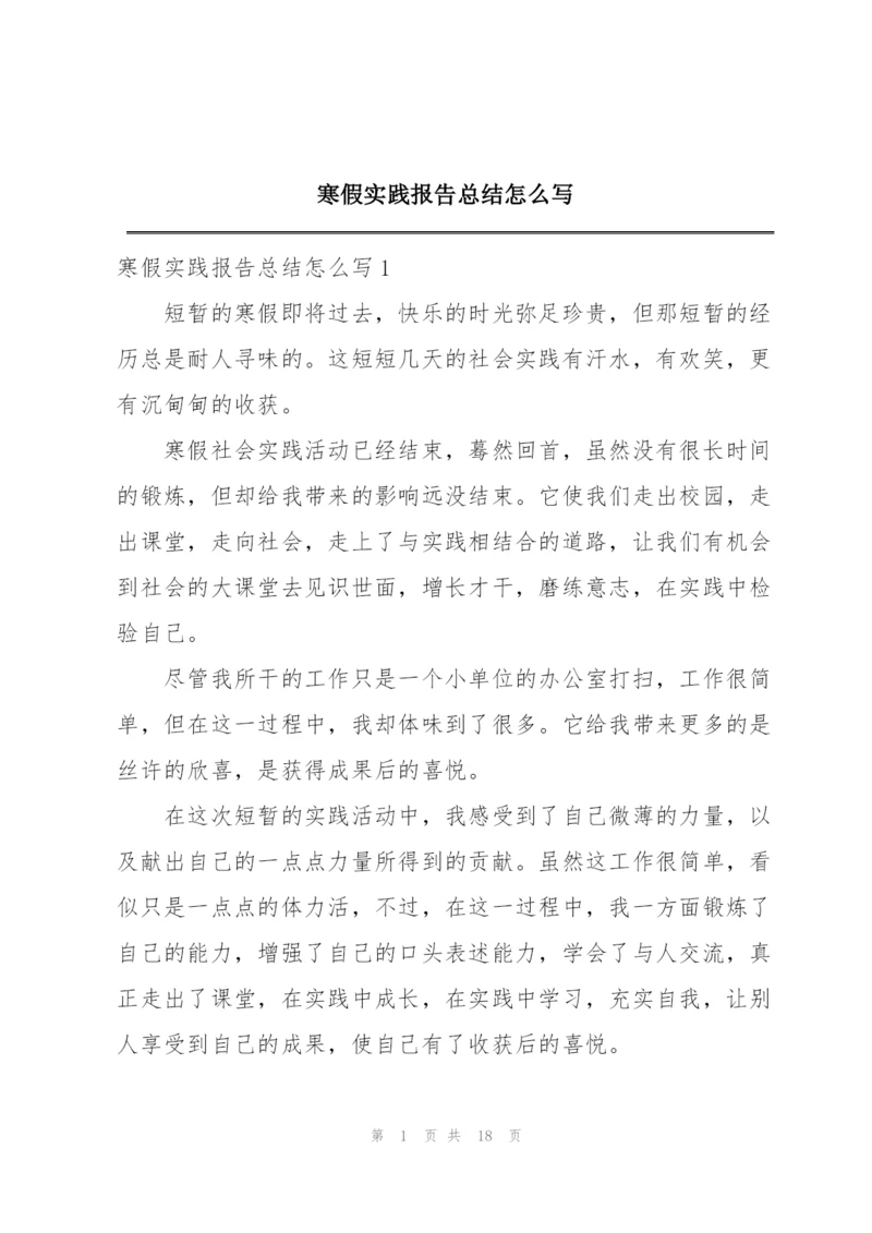 寒假实践报告总结怎么写.docx