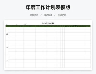 年度工作计划表模版